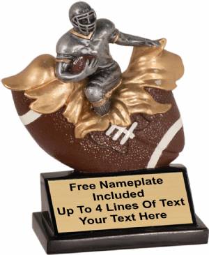5 1/4" Male Football Explosion Trophy Hand Painted Resin