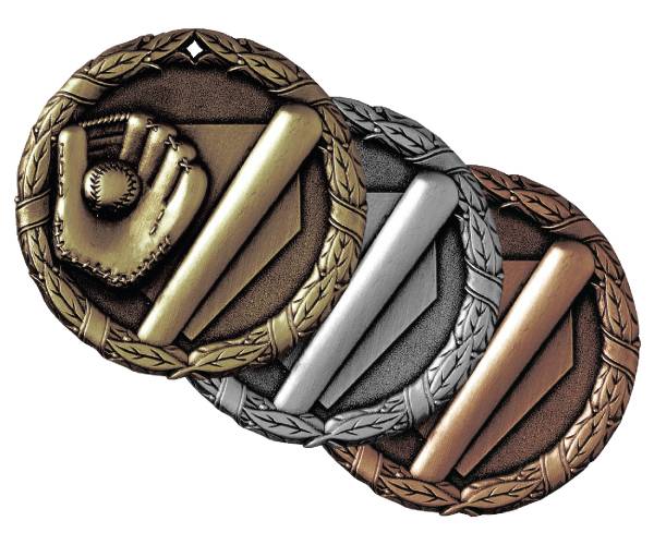 2" Baseball XR Series Award Medal (Style A)