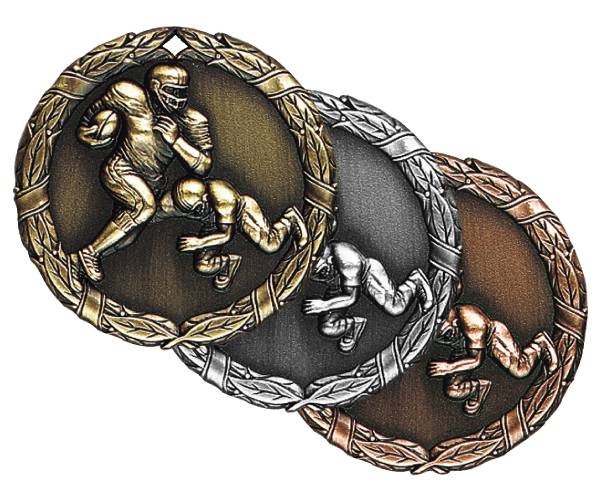 2" Football XR Series Award Medal