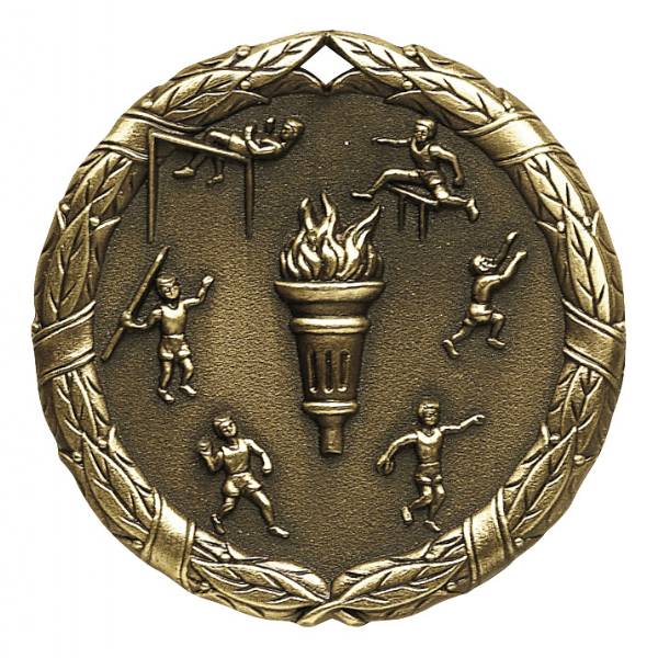 2" Track and Field XR Series Award Medal (Style A) #2