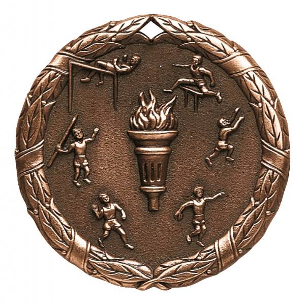 2" Track and Field XR Series Award Medal (Style A) #4