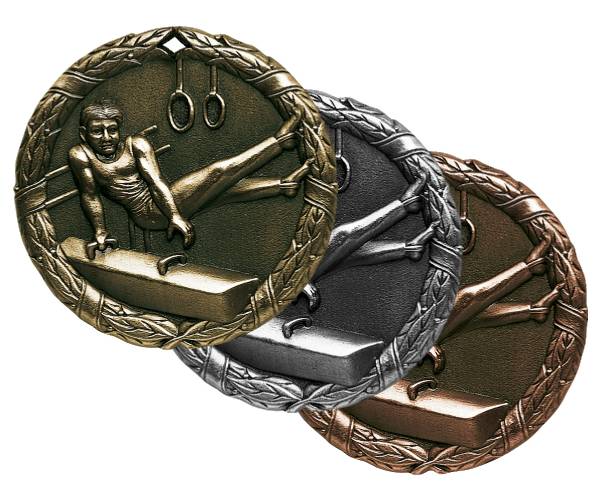 2" Male Gymnastics XR Series Award Medal