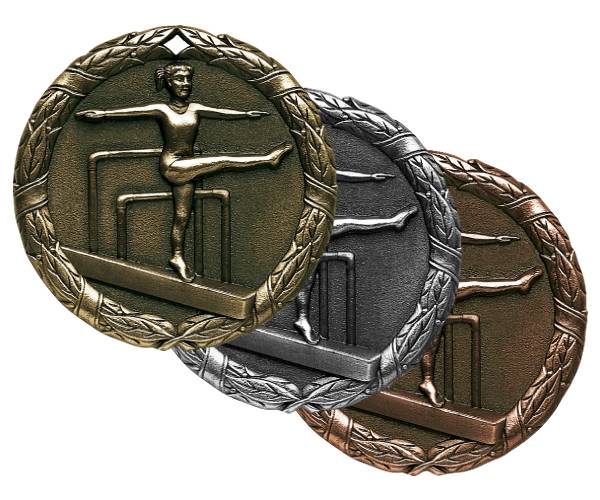 2" Female Gymnastics XR Series Award Medal