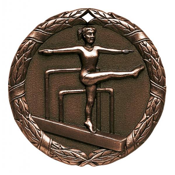 2" Female Gymnastics XR Series Award Medal #4