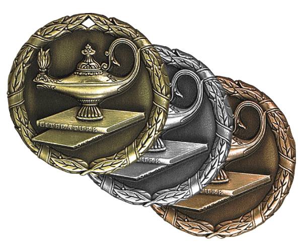 2" Lamp of Knowledge XR Series Award Medal