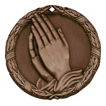 2" Praying Hands XR Series Award Medal #4