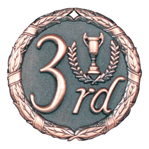2" 3rd Place XR Series Award Medal