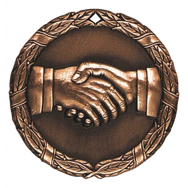 2" Hand Shake XR Series Award Medal #4