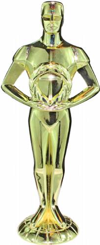 5 1/4" Metal Achievement Male Gold Trophy Figure