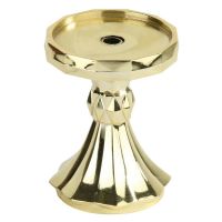 Gold 2 5/8" Round Diamond Pedestal Riser