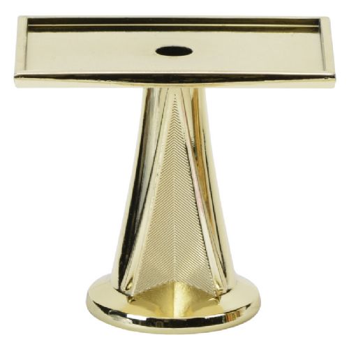 Gold 2 1/2" V-Stem Rectangular Pedestal Riser