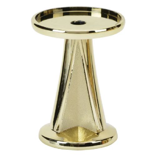 Gold 2 1/2" Round V-Stem Pedestal Riser