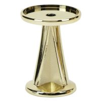 Gold 2 1/2" Round V-Stem Pedestal Riser