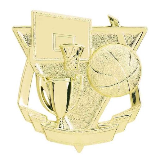 4 3/8" Gold Basketball Plaque Mount Trim