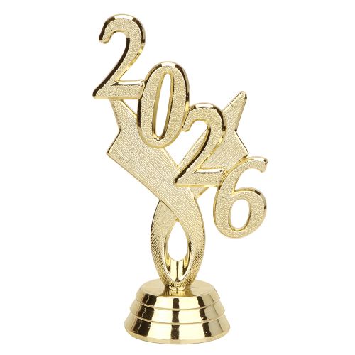 3 1/4" Gold "2026" Year Date Trophy Trim Piece