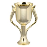 Gold 4 5/8" Tulip Series Plastic Trophy Cup