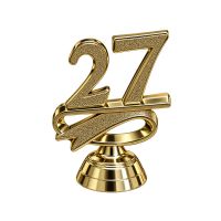 2 1/2" Gold "27" Year Date Trophy Trim Piece
