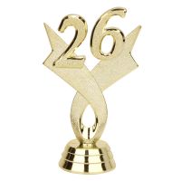 3" Gold - "26" Year Date Trophy Trim Piece