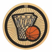 2" Basketball Gold Mylar Trophy Insert