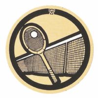 2" Tennis Gold Mylar Trophy Insert