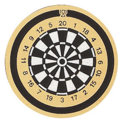 2" Dart Board Gold Mylar Trophy Insert