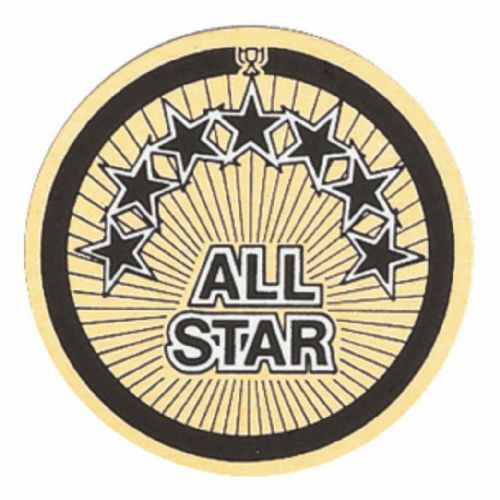 2" All-Star Gold Mylar Trophy Insert