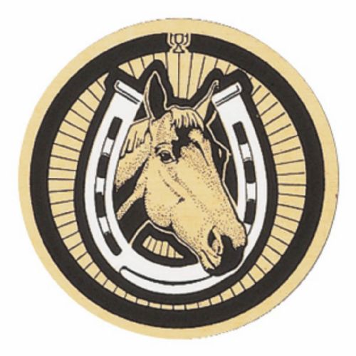 2" Horse Head Gold Mylar Trophy Insert