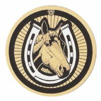 2" Horse Head Gold Mylar Trophy Insert