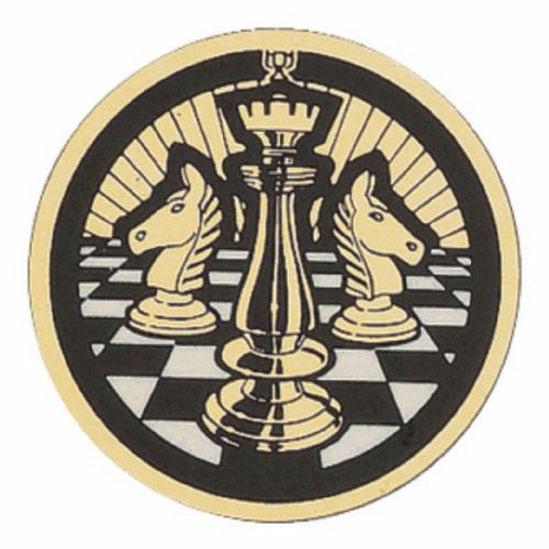 2" Chess Gold Mylar Trophy Insert