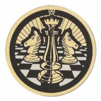 2" Chess Gold Mylar Trophy Insert