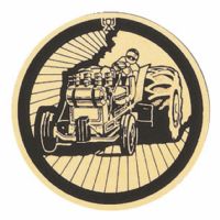 2" Tractor Pull Gold Mylar Trophy Insert