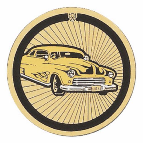 2" Custom Car Gold Mylar Trophy Insert