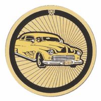 2" Custom Car Gold Mylar Trophy Insert