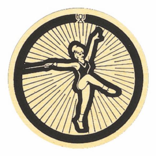 2" Baton Twirler Gold Mylar Trophy Insert