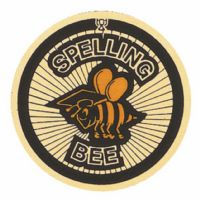 2" Spelling Bee Gold Mylar Trophy Insert