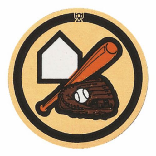2" Baseball (C) Gold Mylar Trophy Insert