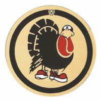 2" Turkey Trot Gold Mylar Trophy Insert