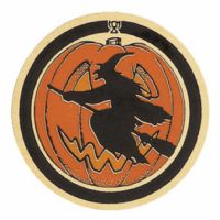 2" Halloween Gold Mylar Trophy Insert