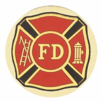 2" Fire Department Gold Mylar Trophy Insert