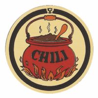 2" Chili Pot Gold Mylar Trophy Insert