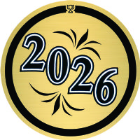 2" 2026 Gold Mylar Trophy Insert