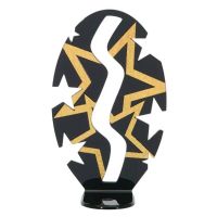 Gold 7" Star Rhythm Trophy Figure Backdrop