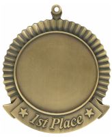 2 3/4" 1st Place Gold Award Medal with 2" Insert Holder