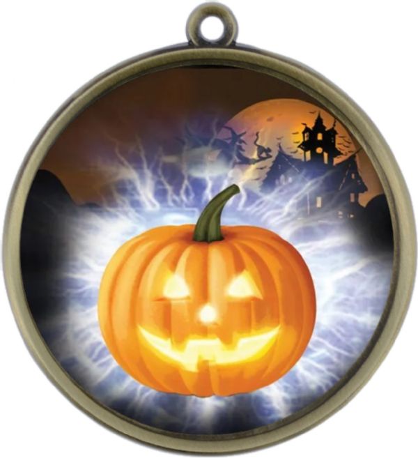 Halloween 2 1/4" Antique Finish Award Medal #2