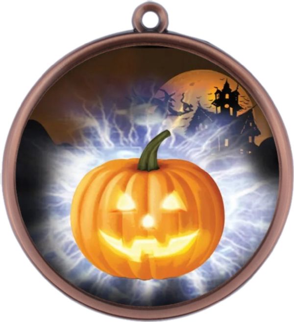 Halloween 2 1/4" Antique Finish Award Medal #4