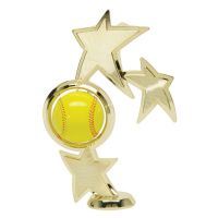 7 3/4" Gold Softball Color Spin Riser