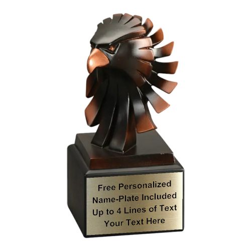 9" Semi-Gloss Eagle Head Resin Trophy