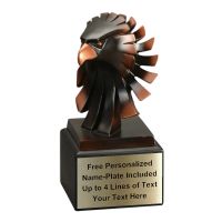 9" Semi-Gloss Eagle Head Resin Trophy