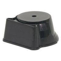 4 1/4" x 2" Rounded Weighted Plastic Trophy Base