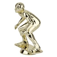 5 1/2" Modern Wrestler Male Gold Trophy Figure